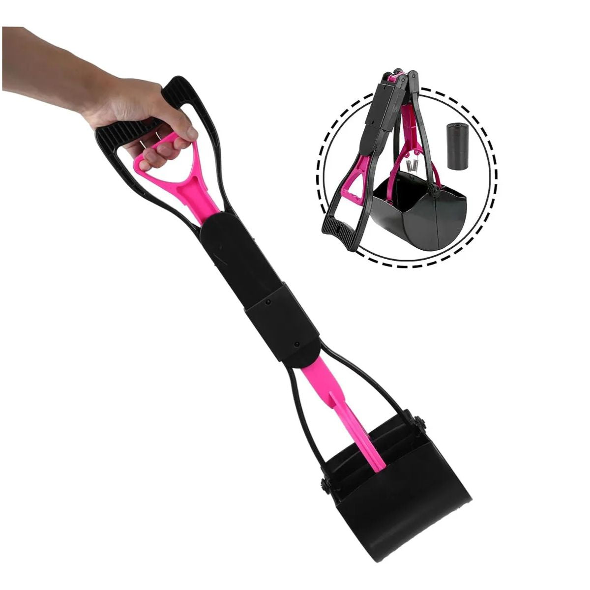 Recogedor Heces Adir Mascotas Perro Gato Rosa