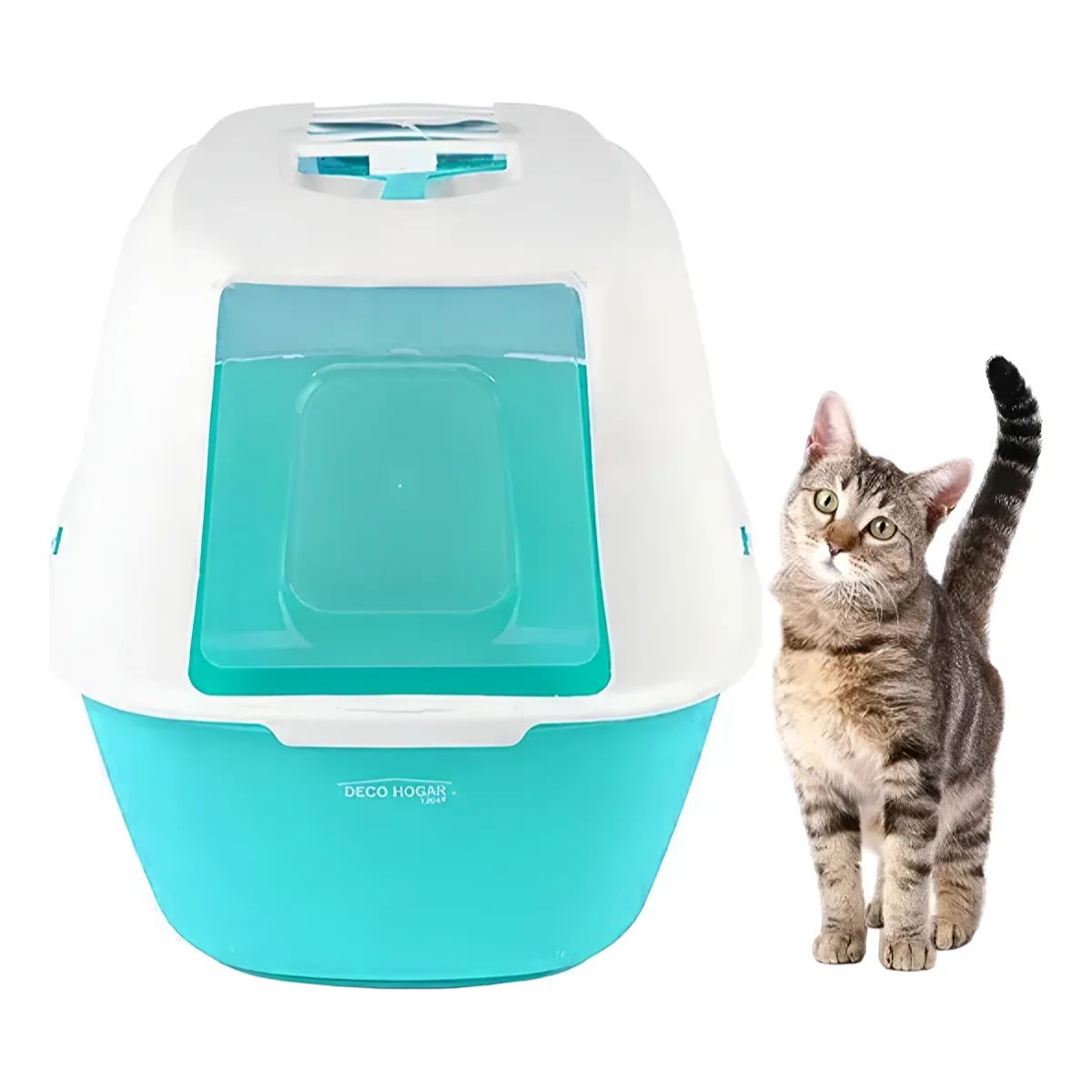 Arenero Adir Gato Cerrado Pala Filtro Sanitario Azul