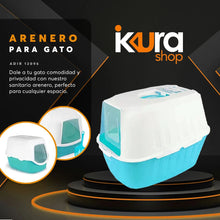 Arenero Adir Gato Cerrado Pala Filtro Sanitario Azul