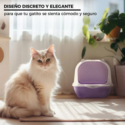 Arenero Adir Cerrado Gatos Sanitarios Pala Morado
