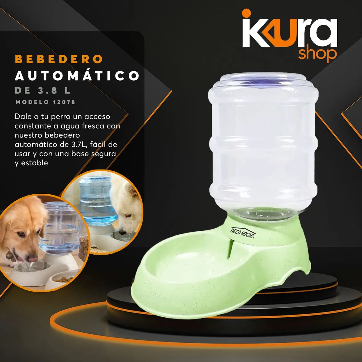 Bebedero Mascotas Adir 3.8 Litros Plastico