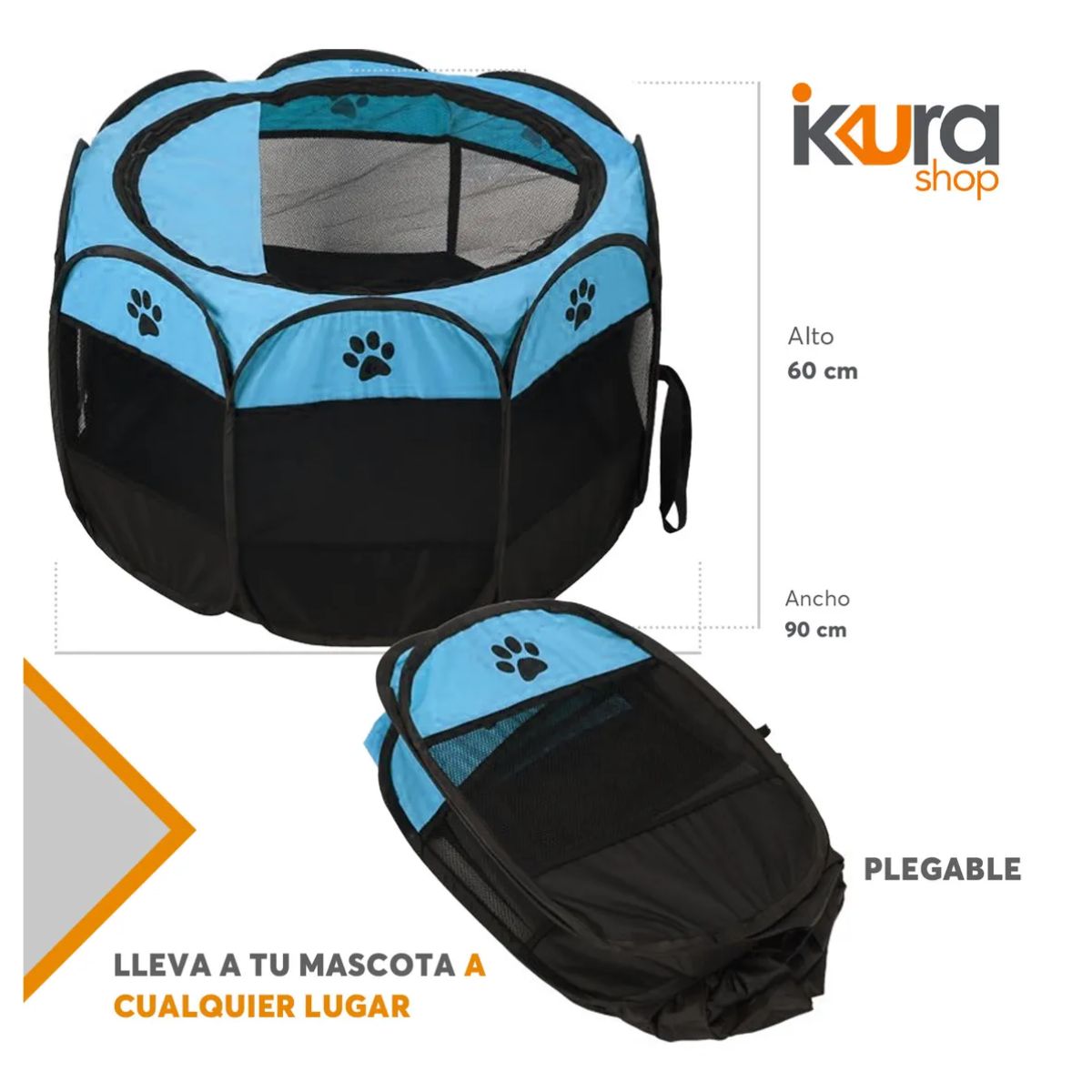 Corral Portatil Mascota Adir Viajes Paseo Juego