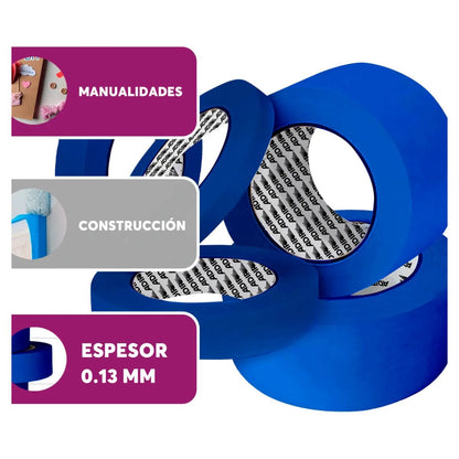 Masking Tape Larga Duracion 1 1/2" 6 Pack Adir
