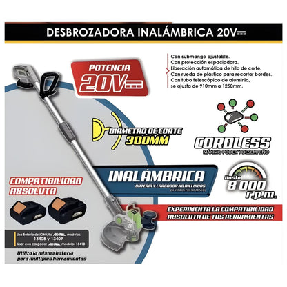 Desbrozadora Inalambrica Adir 20V