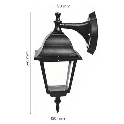 Farol Cuadrado Adir Negro 1*60 Watts