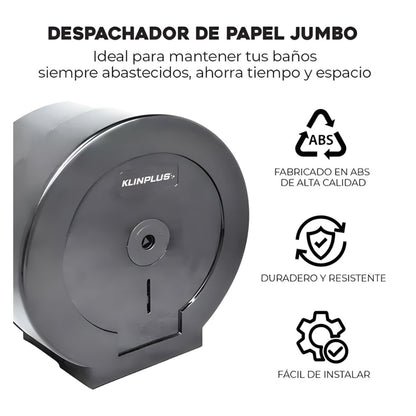 Portarollo Jumbo ABS Negro Translucido Adir