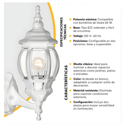 Farol Colonial Blanco Adir