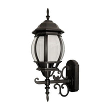 Farol Colonial Adir Exterior Negro Vidrio