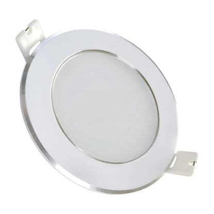 Empotrado Plano Satin 9w Adir Luz Led Blanca Frio Plateado