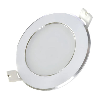 Empotrado Plano Satin 9w Adir Luz Led Blanca Frio Plateado