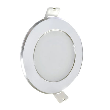 Empotrado Plano Satin 9w Adir Luz Led Blanca Frio Plateado