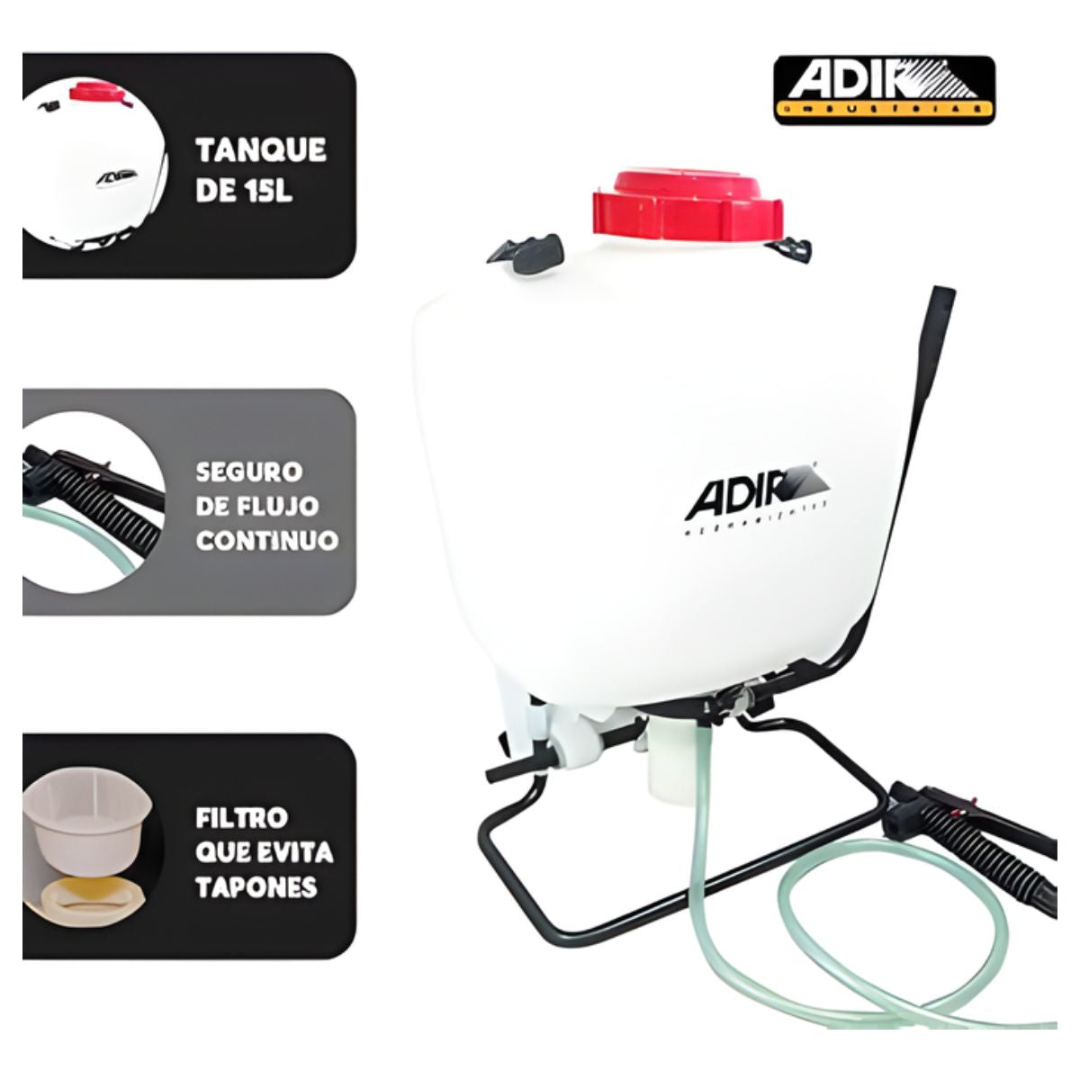 Fumigadora De Mochila Agricola 15 L Adir
