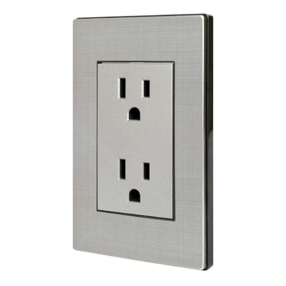 Placa Metálica Con 2 Contactos Aterrizados 1 Pieza Adir 4677