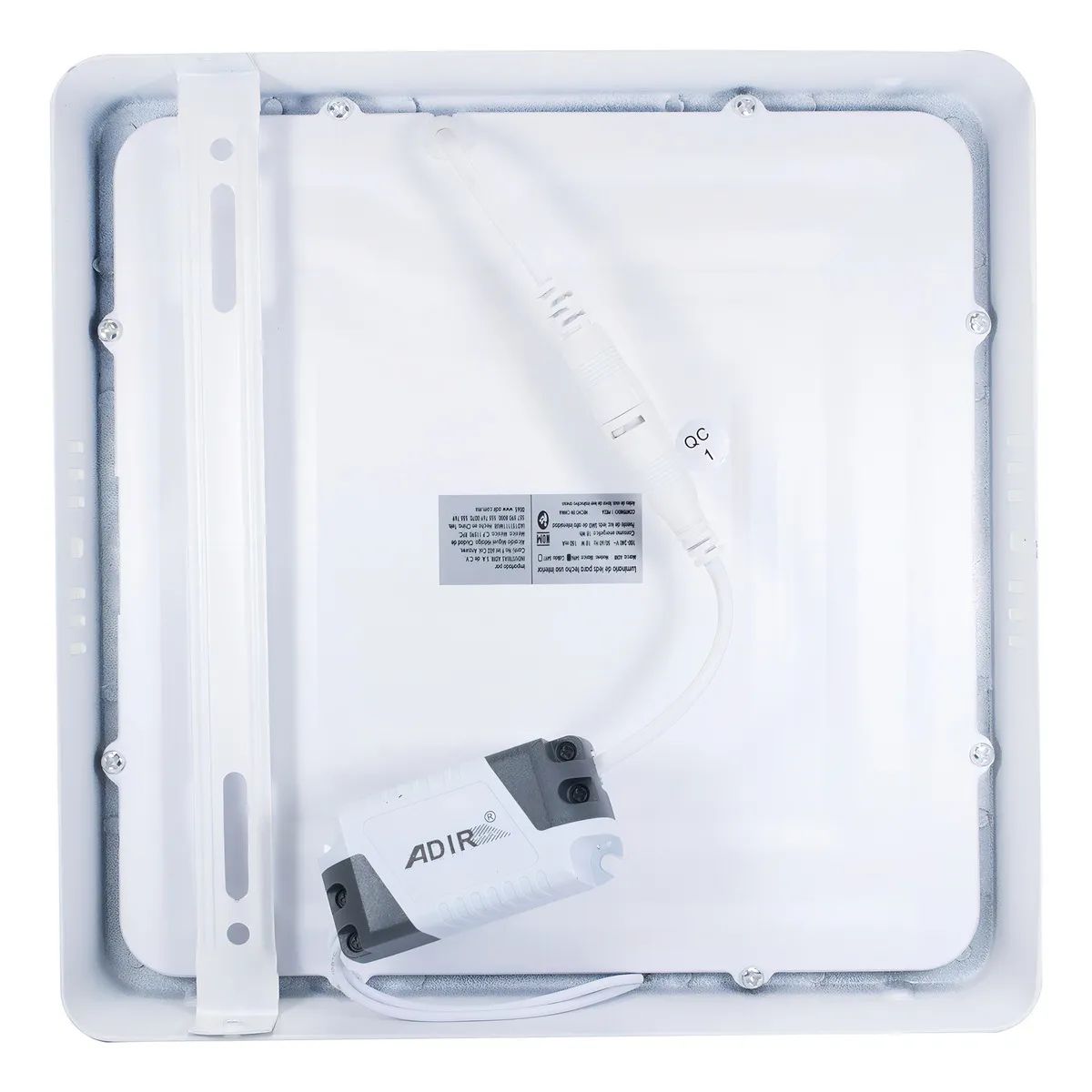 Luminario Adir Sobreponer Cuadrado Led 18 W Blanco Frío