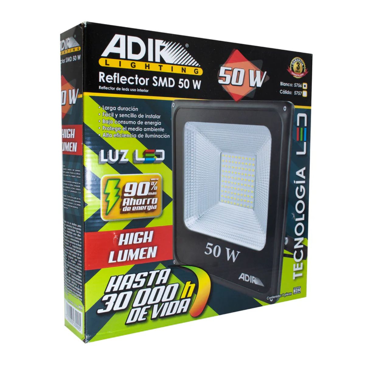 Reflector SMD LED Extra Plano Adir 50W