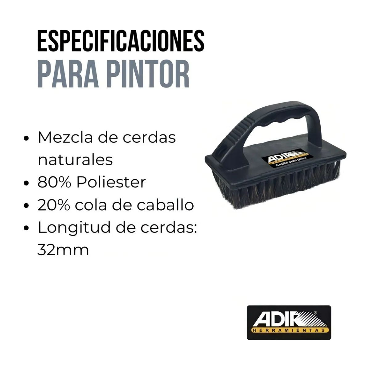 Cepillo Pintor Adir de Cerda Natural