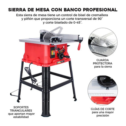 Sierra De Mesa Adir 10 Banco Profesional Ángulos Corte