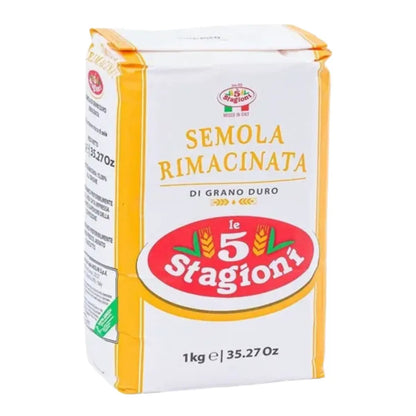 Harina Italiana 00 Le 5 Stagioni Semola Rimatinata 1kg Le 5 Stagioni