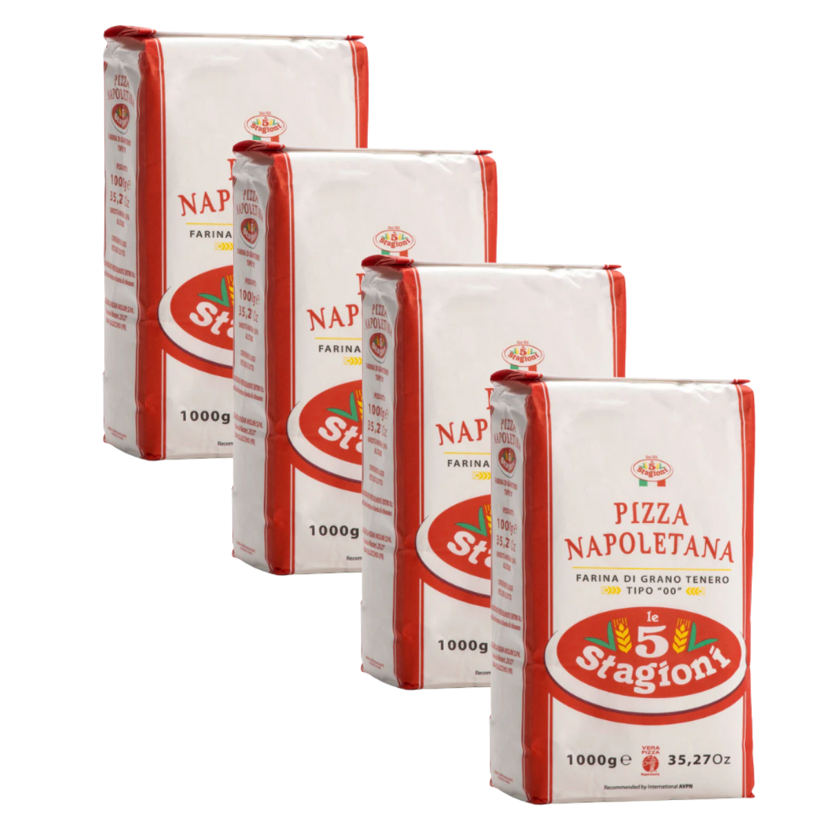 4Kg Harina de Trigo 00 Le 5 Stagioni Pizza Napolitana