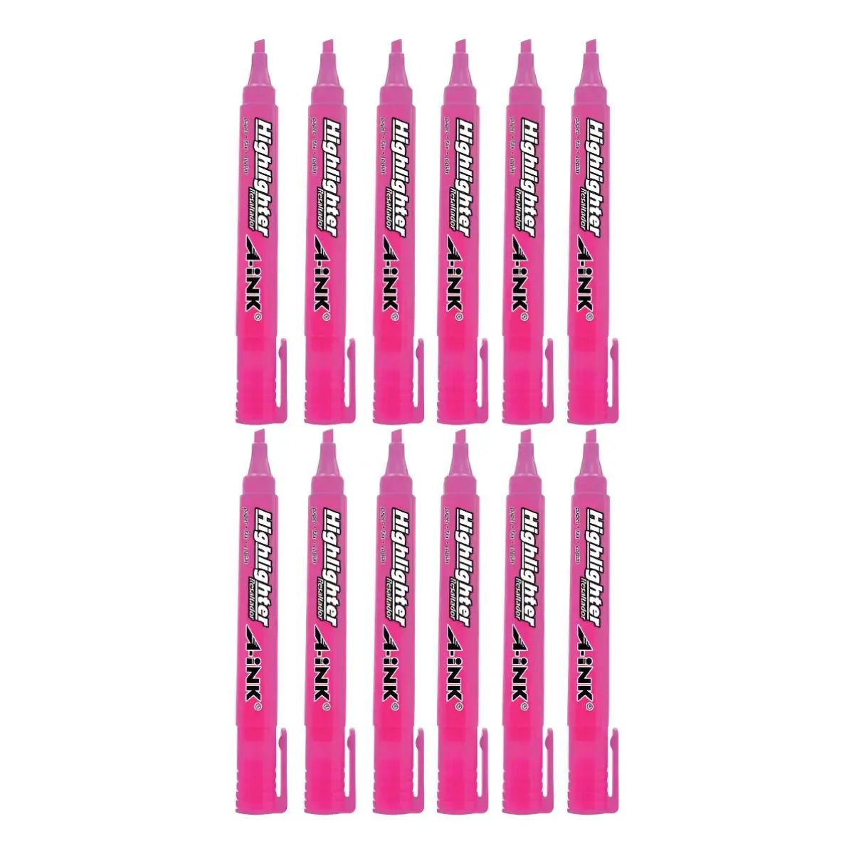 12 Marcatextos A-ink Resaltador Punta Cincel Color A Elegir ...