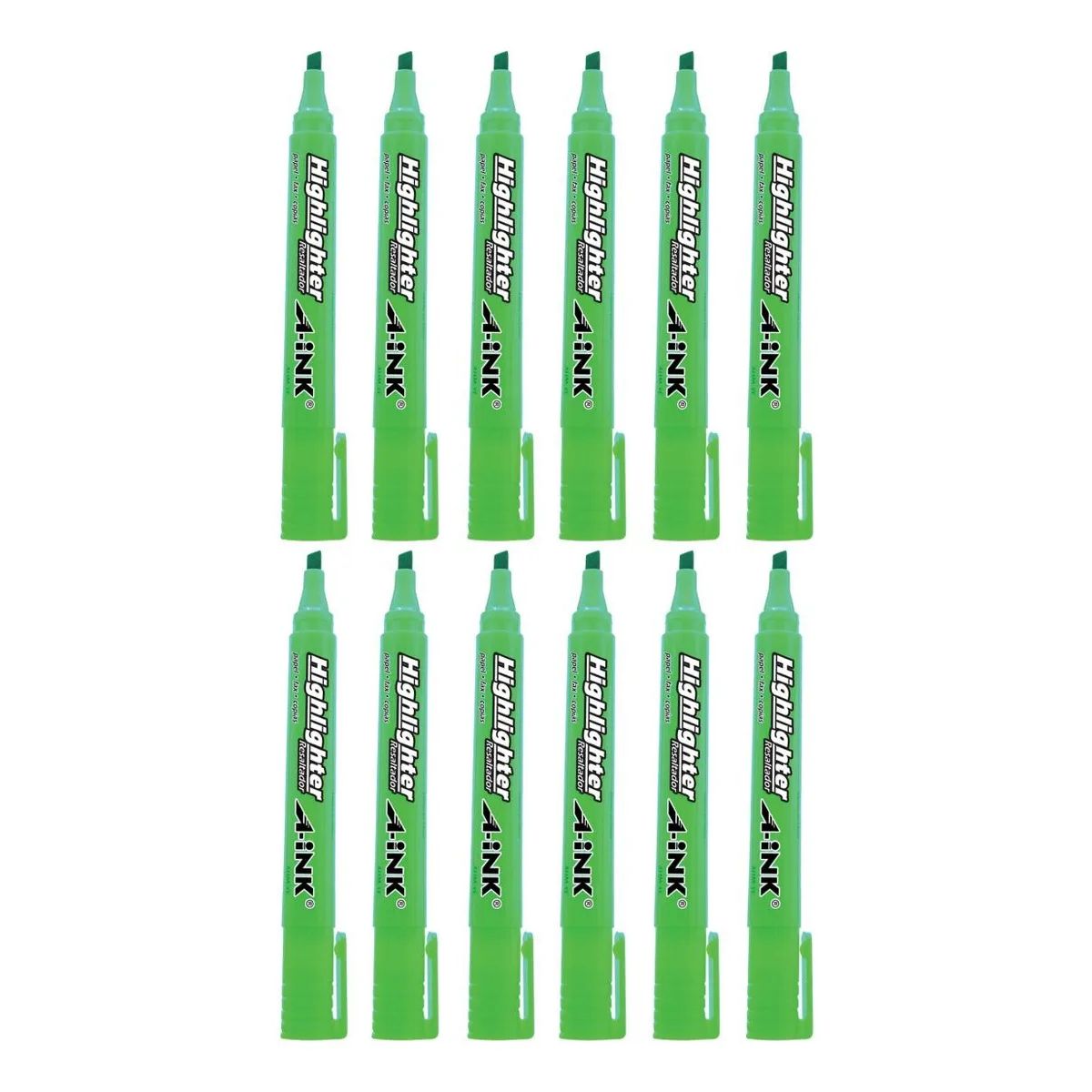 12 Marcatextos A-ink Resaltador Punta Cincel Color A Elegir