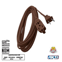 Extension AKSI 10 metros Calibre 16 color Café