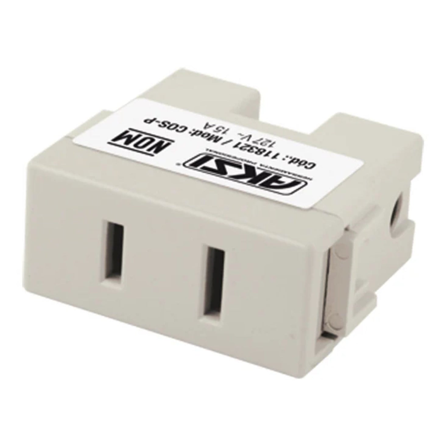 Contacto Sencillo Polarizado Aterrizado Aksi Classic Blanco