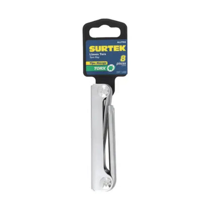 Juego Llaves Torx Surtek Navaja Estuche Metálico - Lock - vista lateral