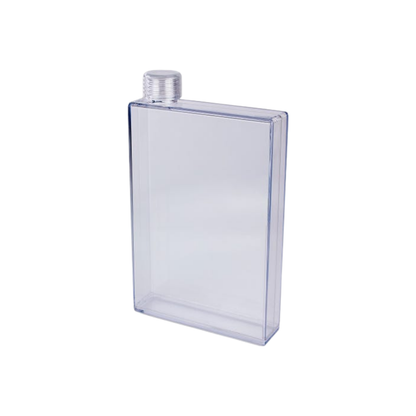 Botella Agua Plastico Transparente Rectangular 500ml