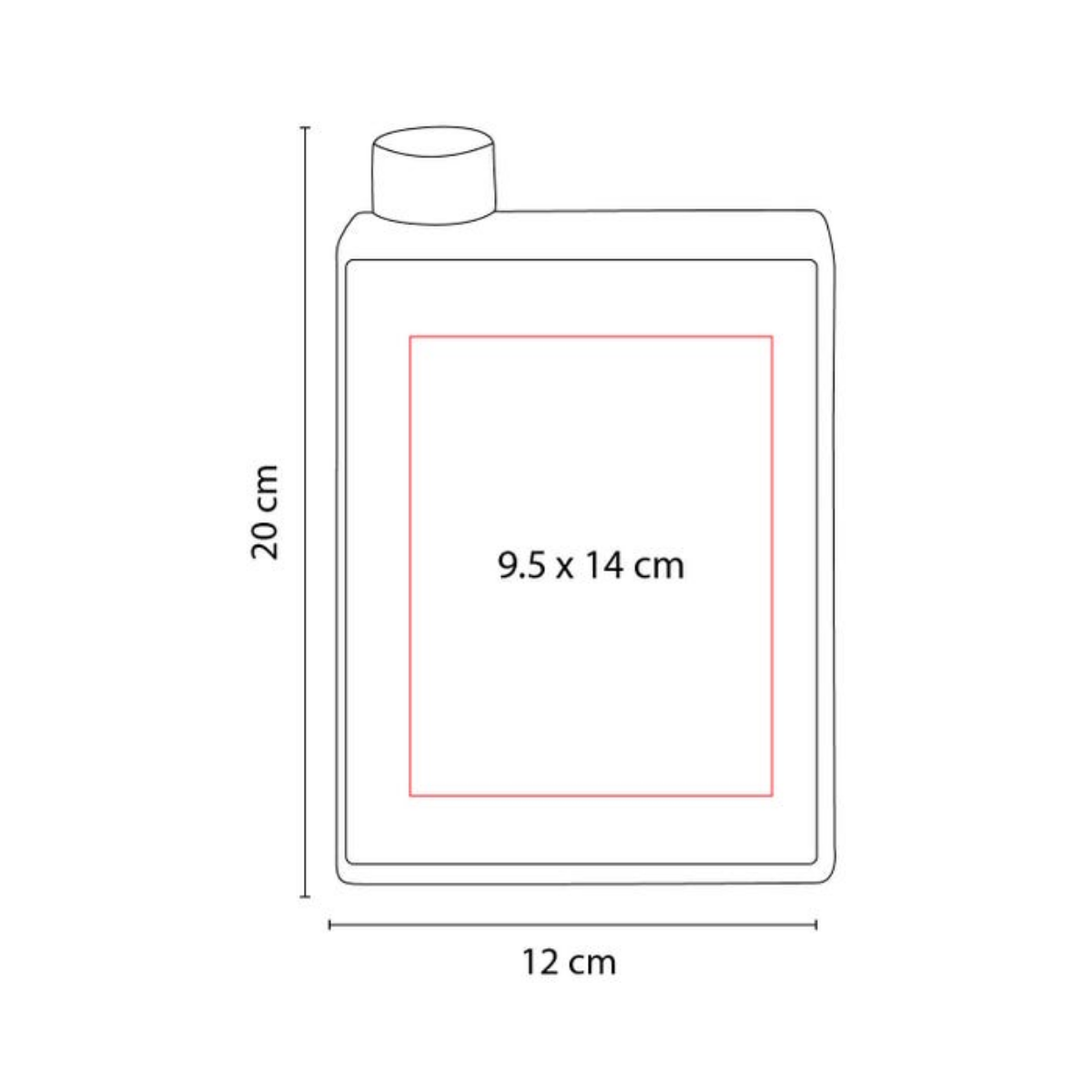 Botella Agua Plastico Transparente Rectangular 500ml