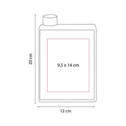 Botella Agua Plastico Transparente Rectangular 500ml