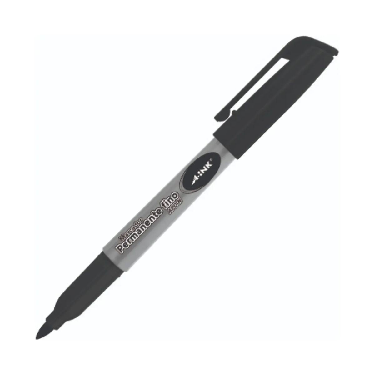 12 Marcador Permanente A-ink Negro Plumon Punta Bala 1.0mm