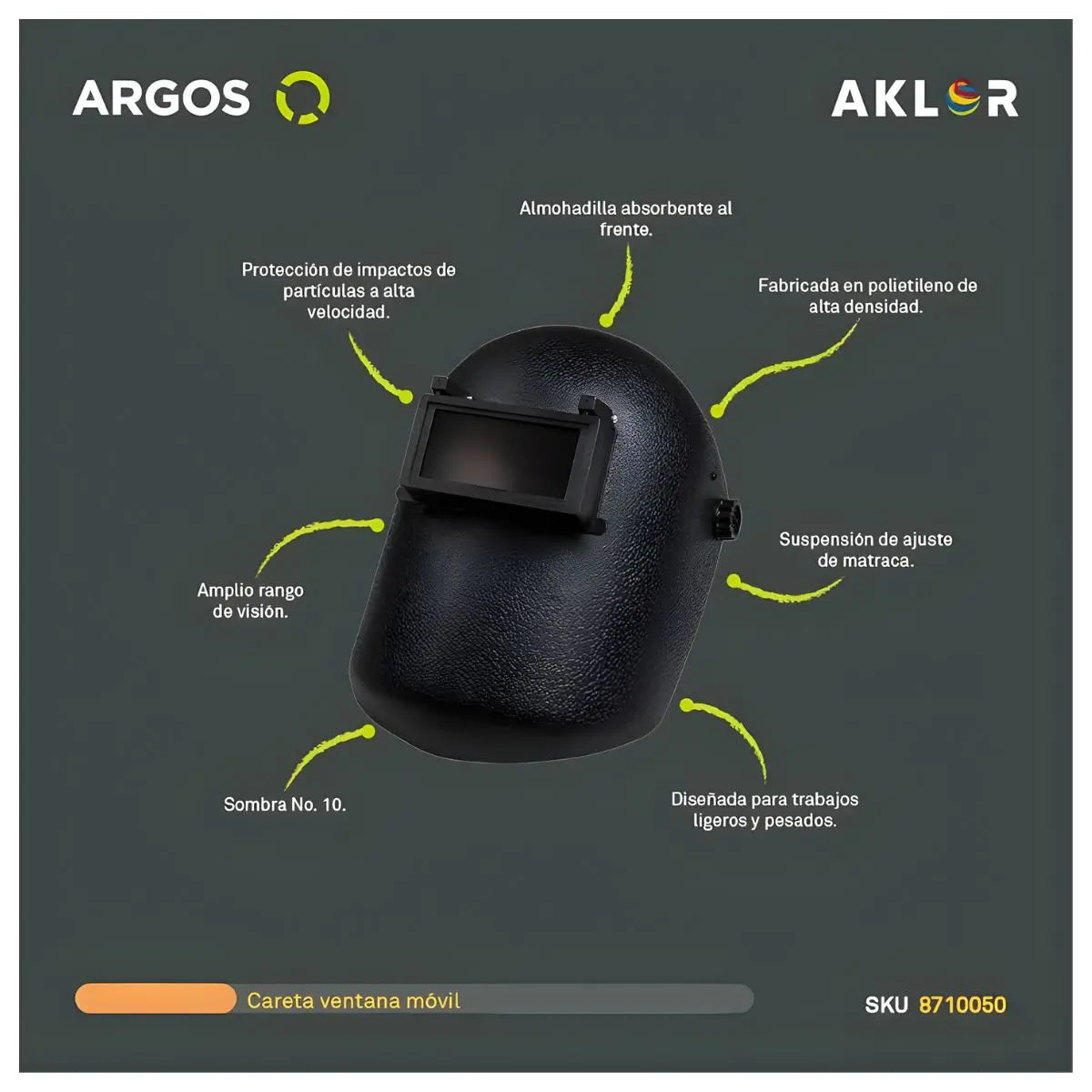 Careta Ventana Movil Argos Sombra 10 - Argos - vista lateral