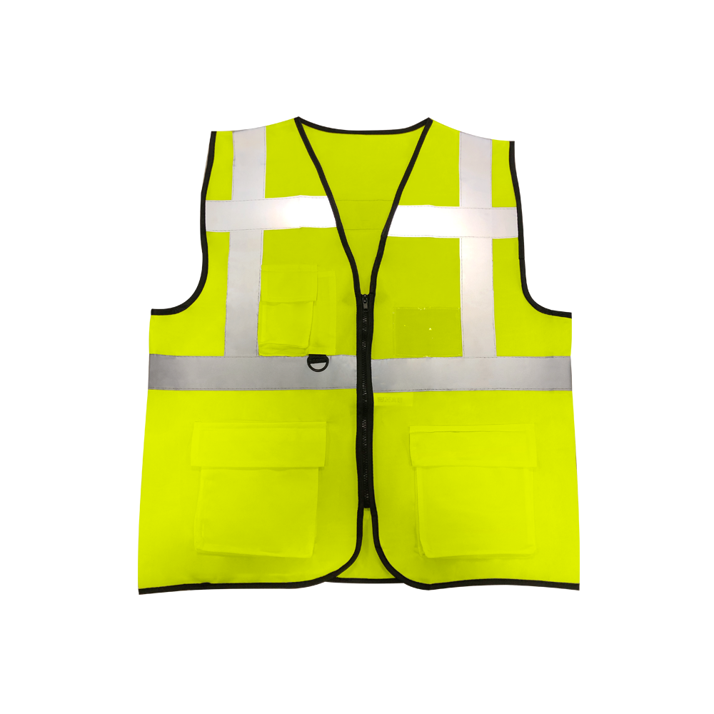 Chaleco de Seguridad Argos 120gms con Cinta Reflejante de 5cm Talla Grande Alta Visibilidad