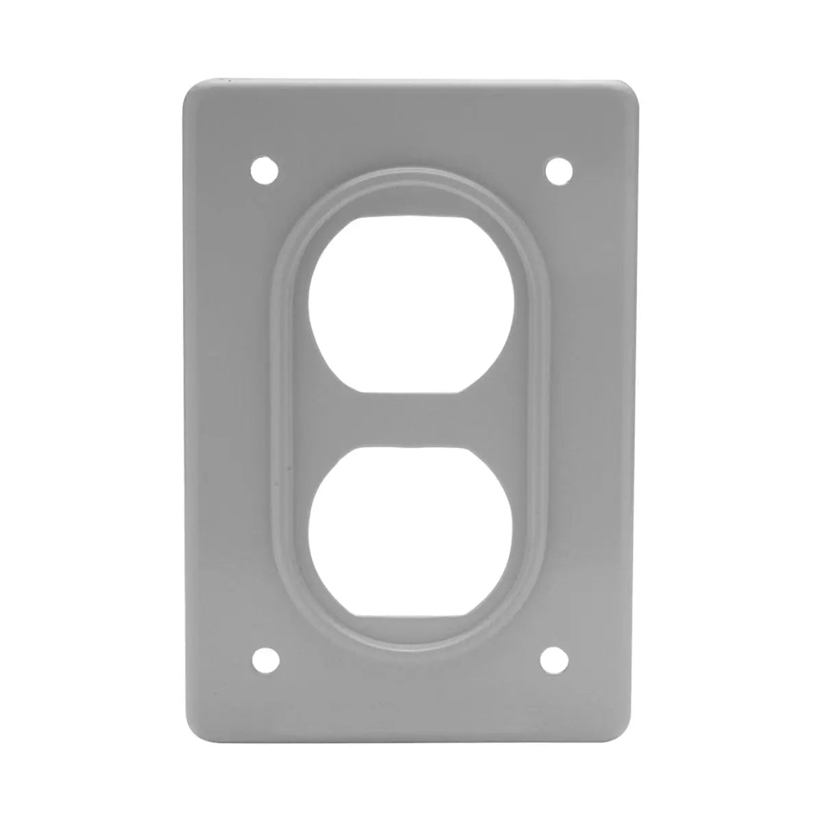 Placa De Aluminio Gris Para Receptaculo Duplex Argos - Argos
