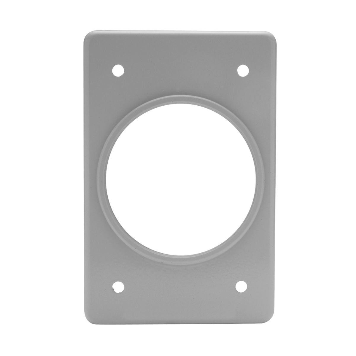 Placa Aluminio Gris Receptaculo Sencillo Argos