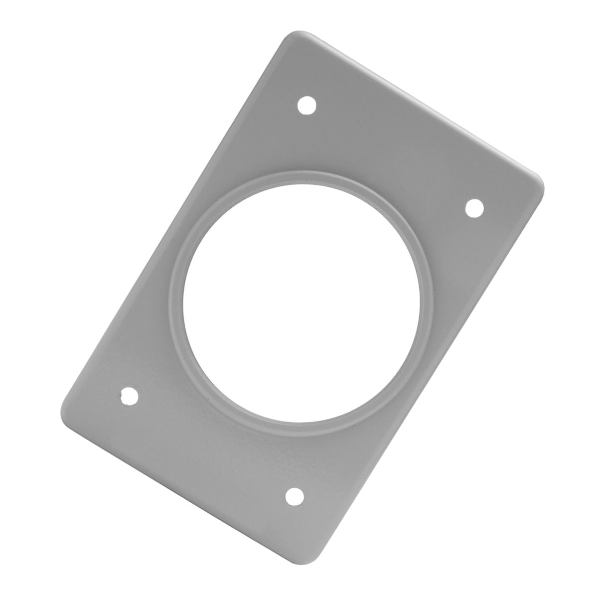 Placa Aluminio Gris Receptaculo Sencillo Argos