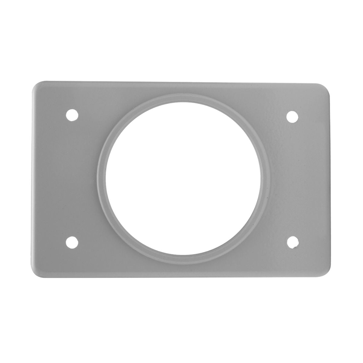 Placa Aluminio Gris Receptaculo Sencillo Argos