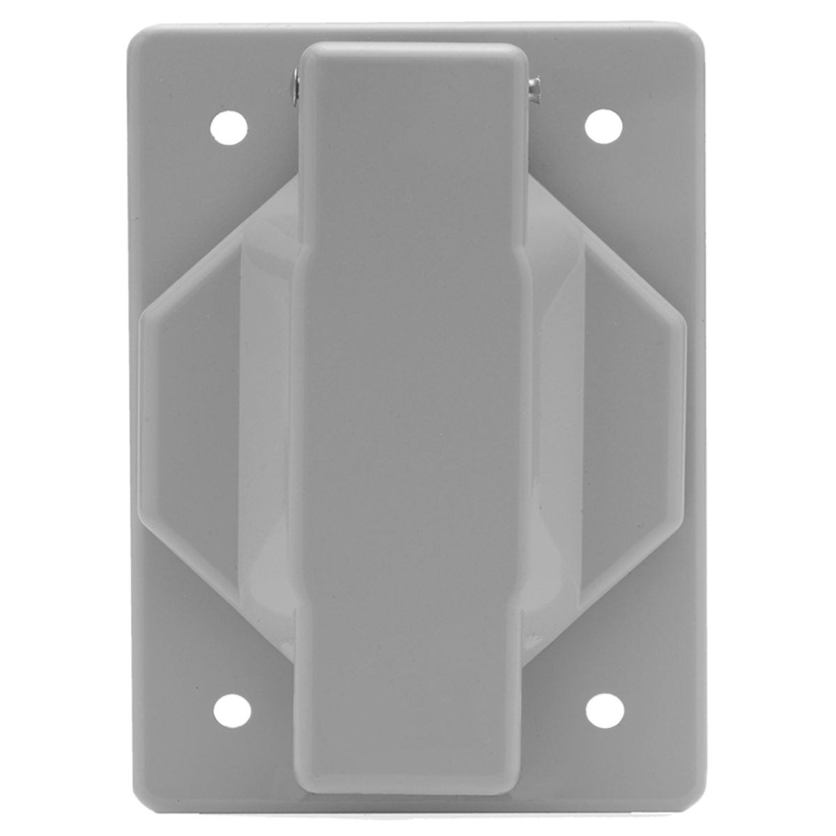 Placa Receptaculo Sencillo Argos Tapa Aluminio Gris