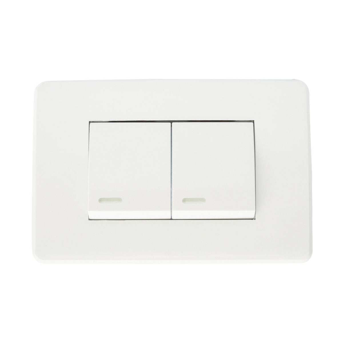 Apagador Doble Placa Blanca 36 mm Argos