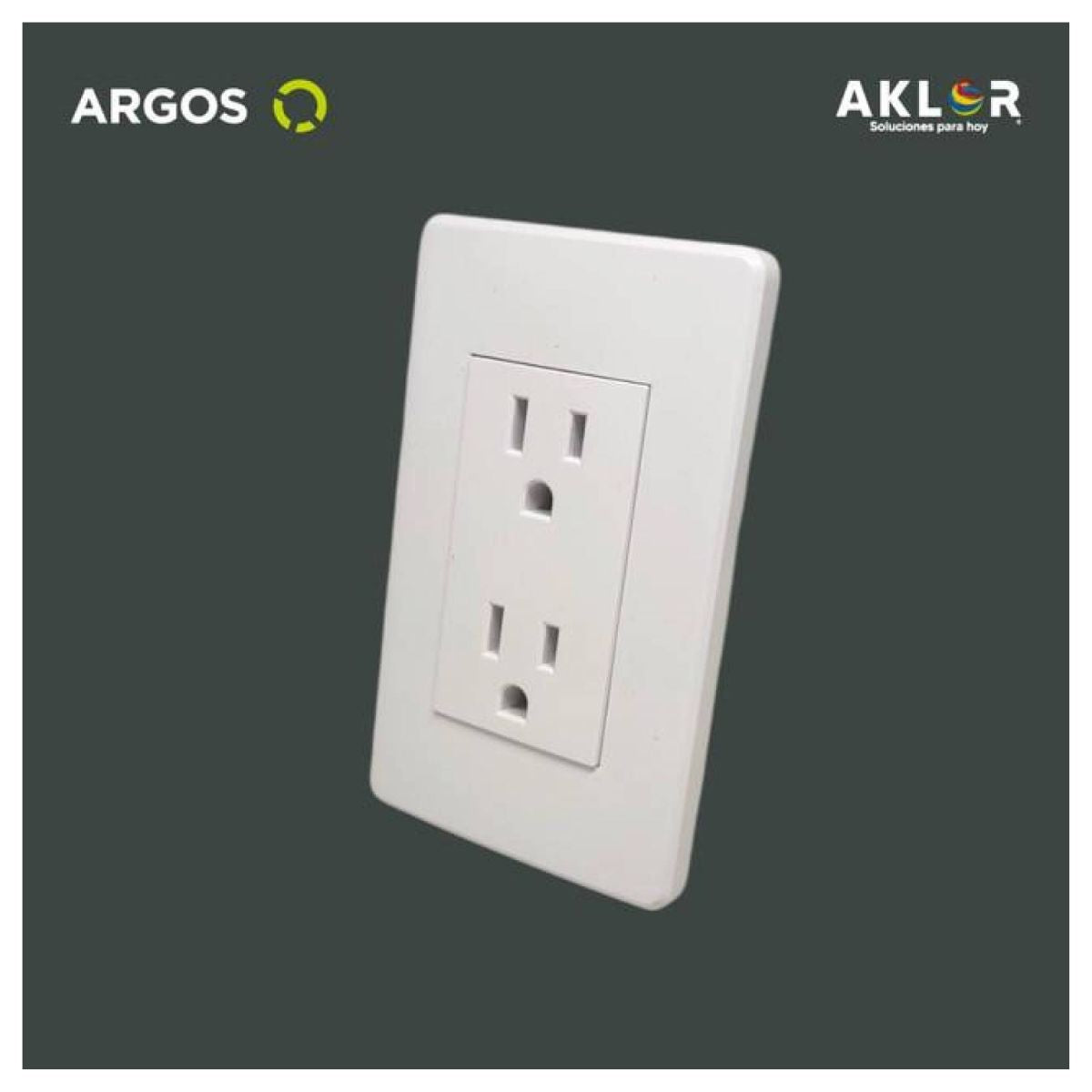 Contacto Doble Aterrizado Blanco 72 Mm Argos