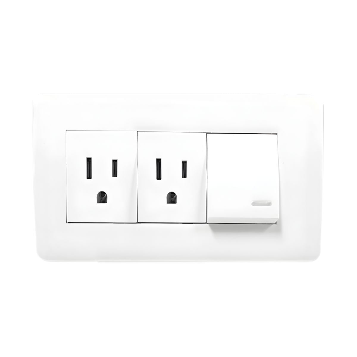 Apagador Contacto Doble Placa Blanca 24 mm Argos