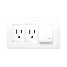 Apagador Contacto Doble Placa Blanca 24 mm Argos - Argos - detalle