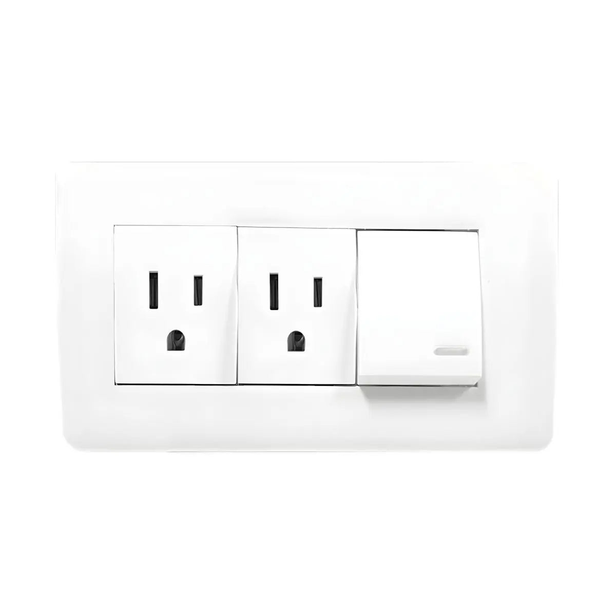 Apagador Contacto Doble Placa Blanca 24 mm Argos - Argos