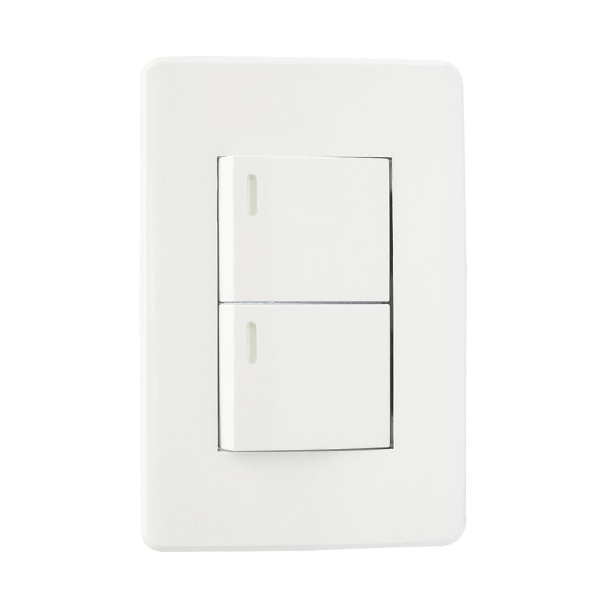 Apagador Sencillo Y Apagador Escalera Con Placa Blanca 36 Mm Argos