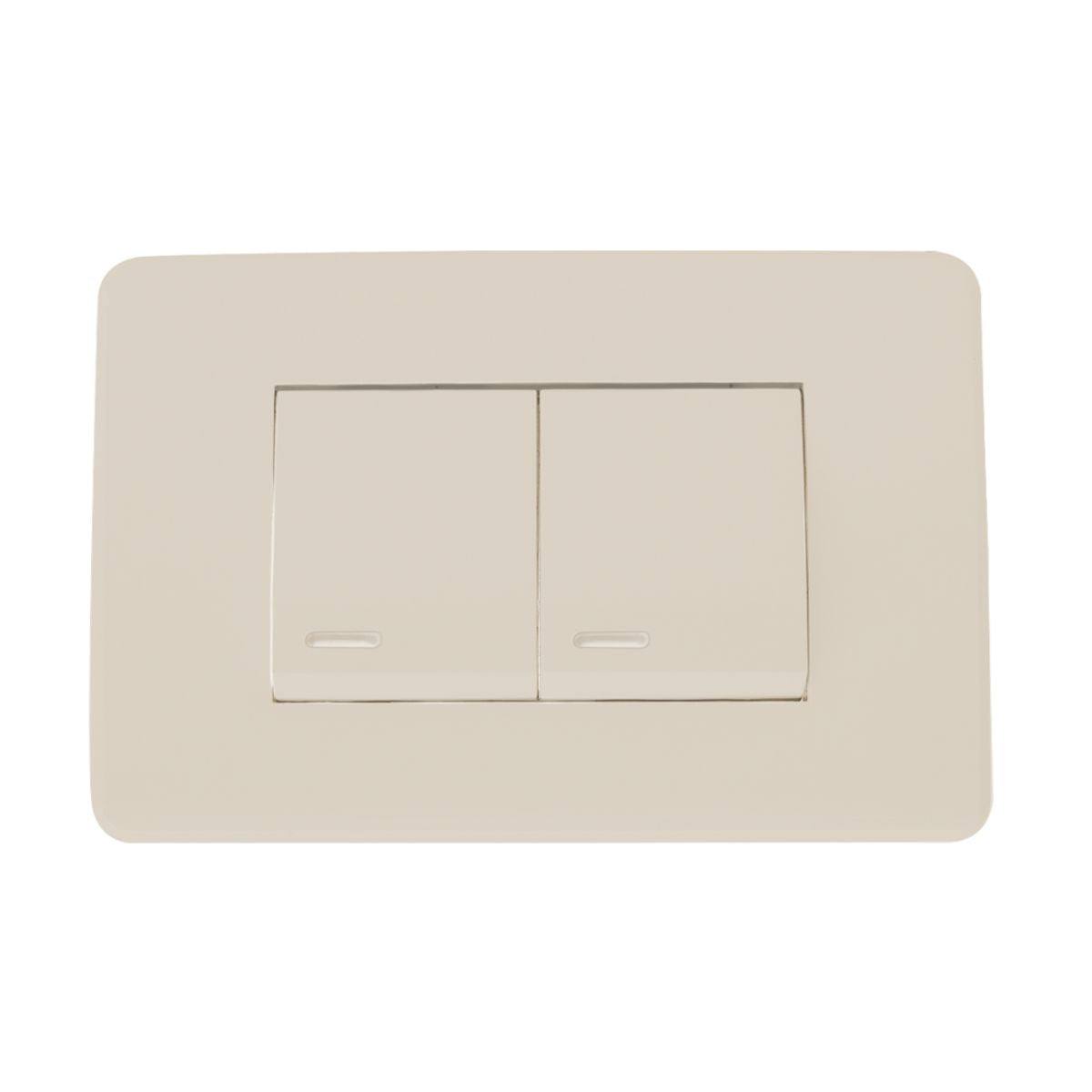 Apagador Sencillo Y Apagador Escalera Con Placa Marfil 36 mm Argos