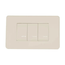 Apagador Triple Placa Marfil Línea Niza Argos - Argos - vista lateral