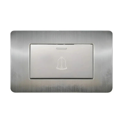 Apagador Para Timbre Con Placa De Acero Inoxidable 72 Mm Argos - Argos - vista lateral