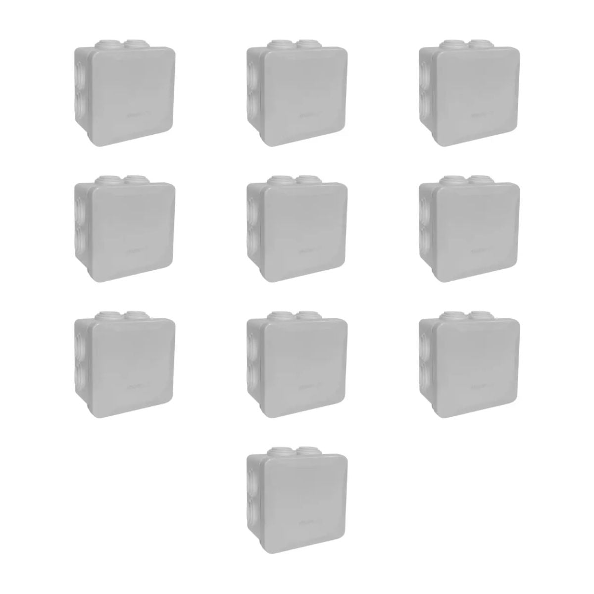 Pack 10 Caja Estanca Lisa Presion Argos 100x100x45mm Ip 55