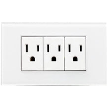 Contacto Triple Aterrizado Argos Cannes Placa Acrilico Blanco 72 mm - Argos